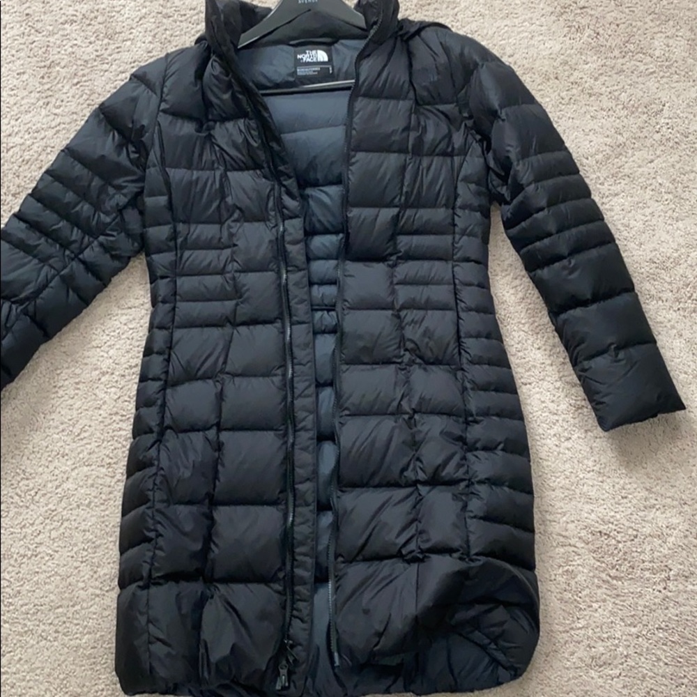 North Face below knee goose filled coat